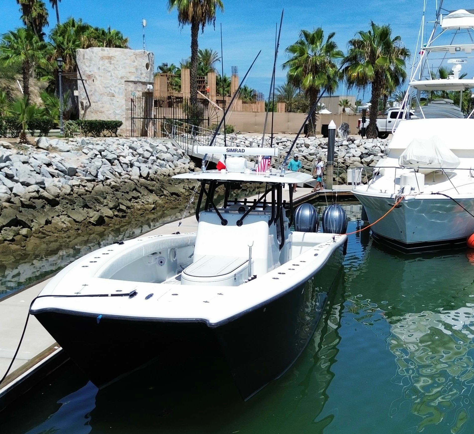 Fixed Internal Carbon Fiber Outrigger Pole Pair