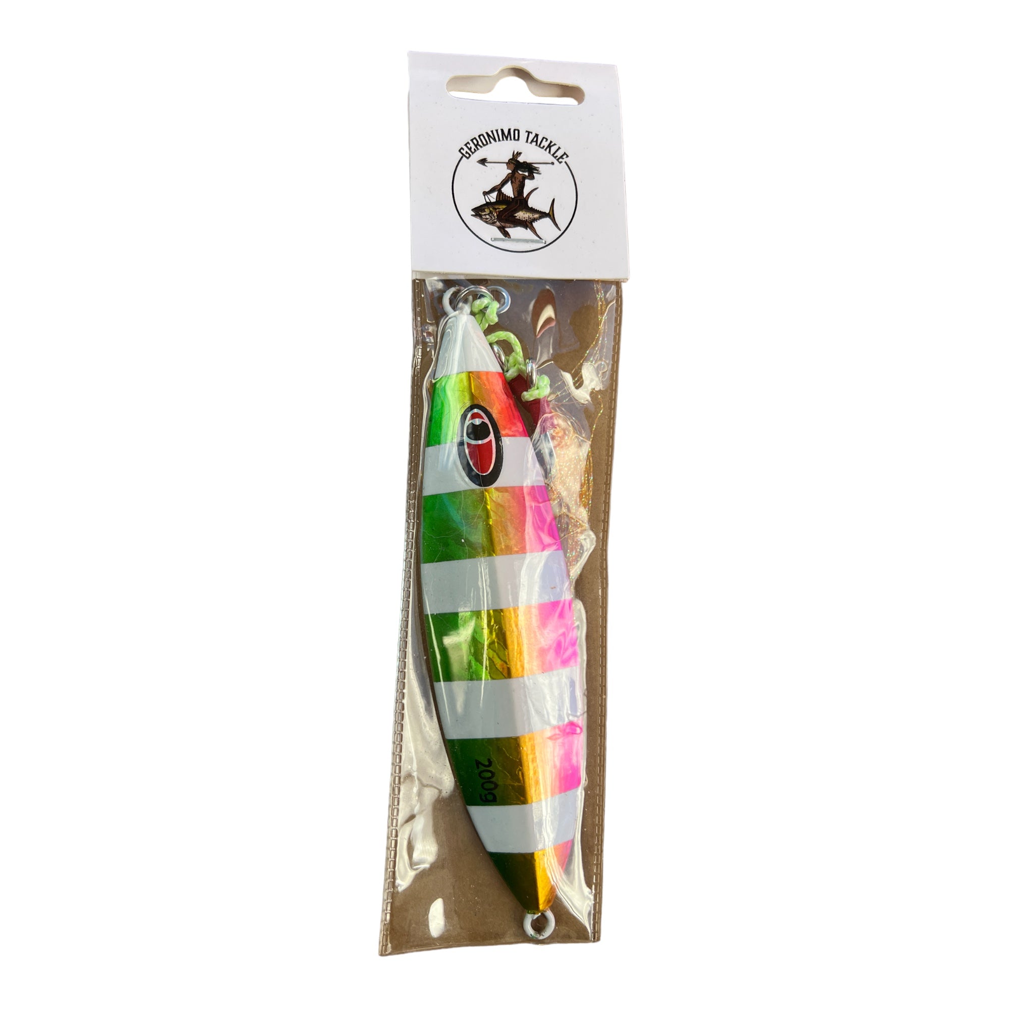Butterfly Slow Pitch Jig Green/Pink/White - Rigged