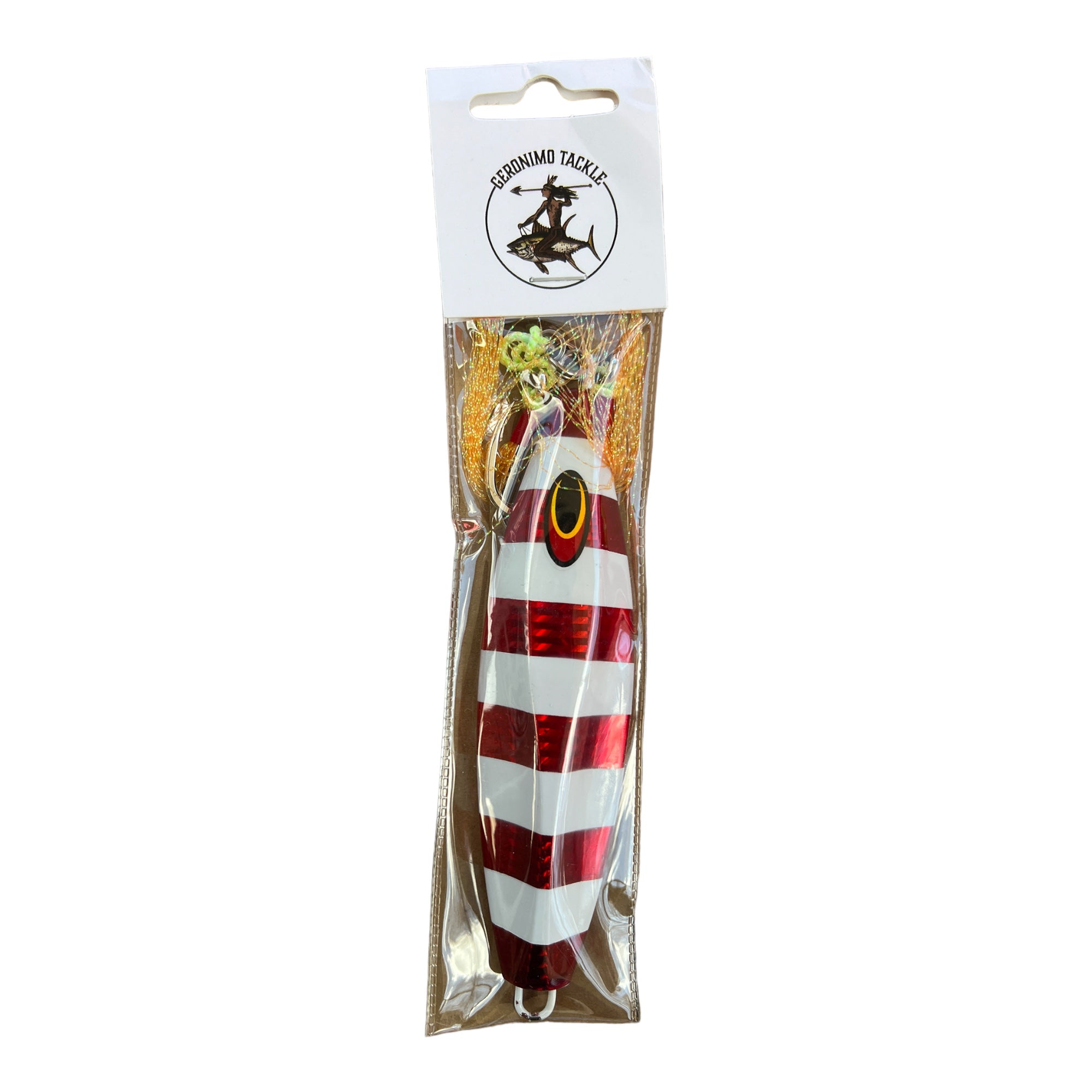 Butterfly Slow Pitch Jig Red/White - Rigged
