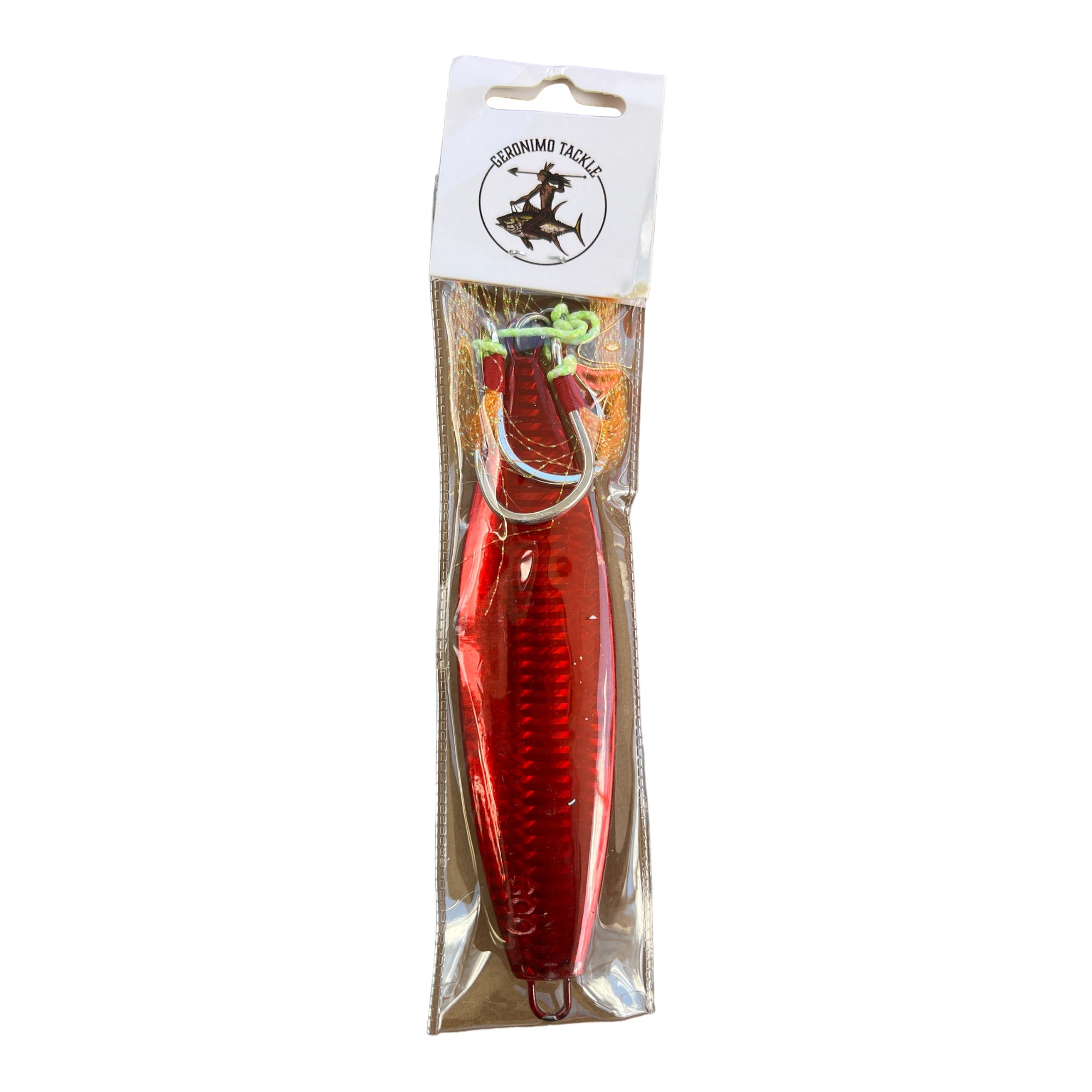Butterfly Slow Pitch Jig Red/White - Rigged
