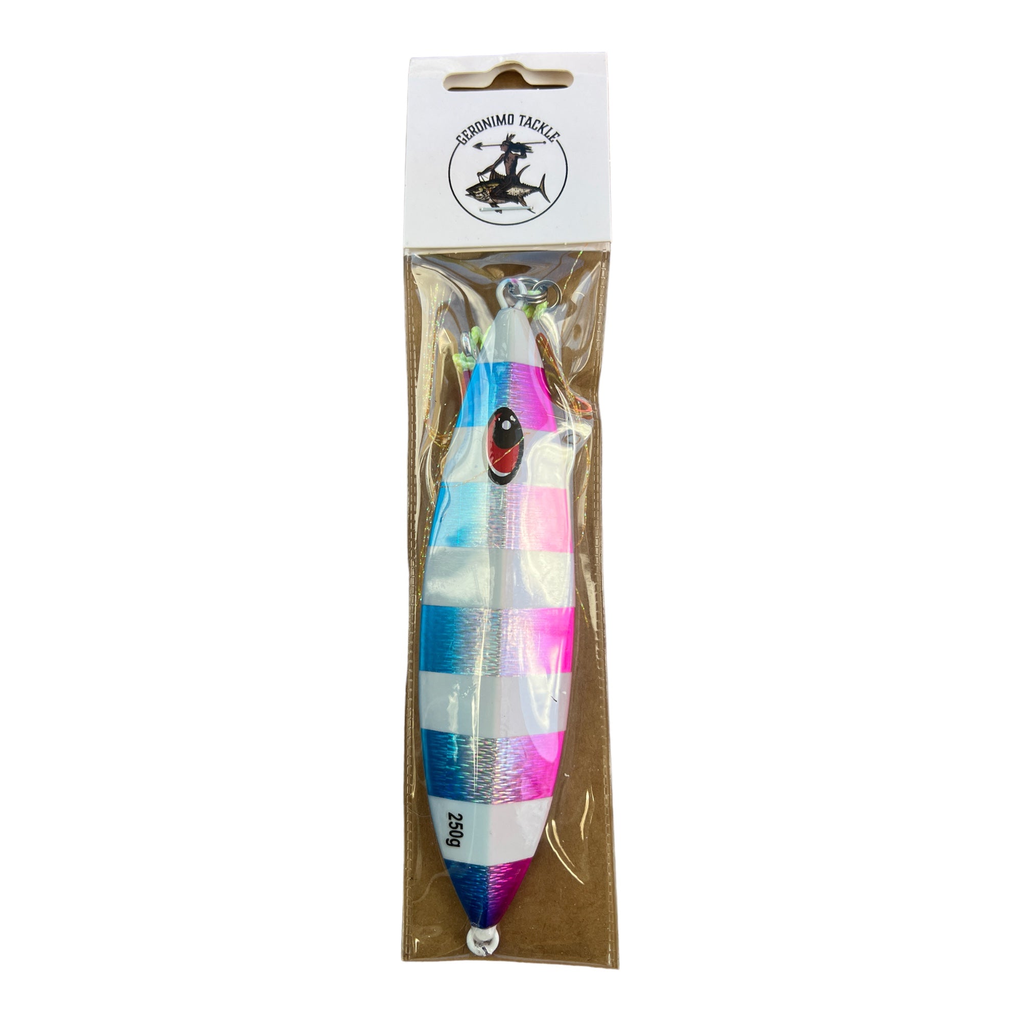 Butterfly Slow Pitch Jig Blue, Pink, White - Rigged