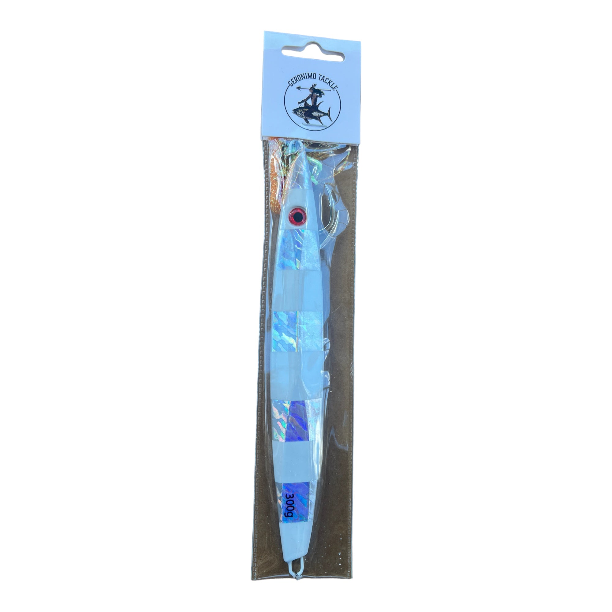 Knife Slow Pitch Jig Silver/White - Rigged