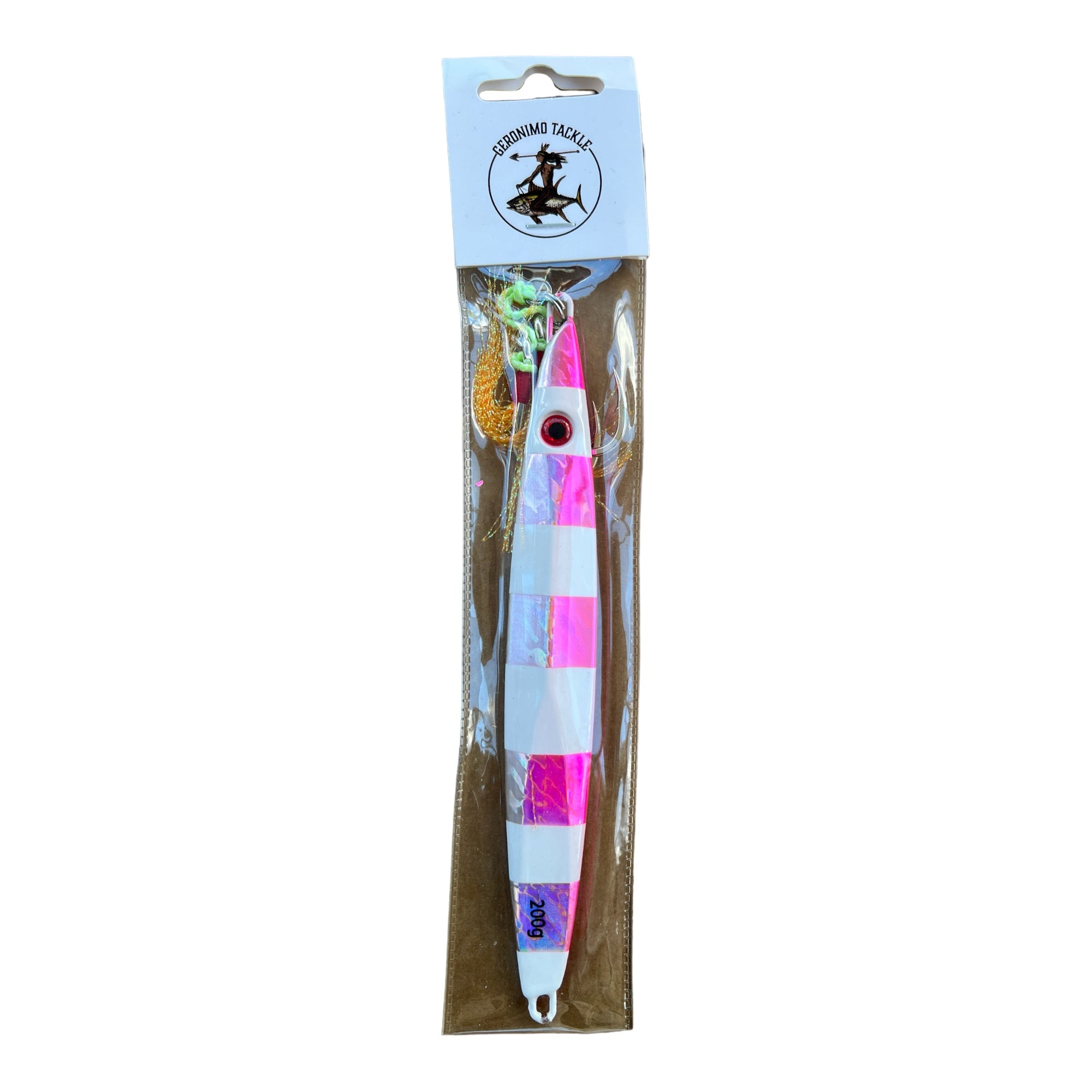 knife Slow Pitch Jig Silver/Pink/White - Rigged