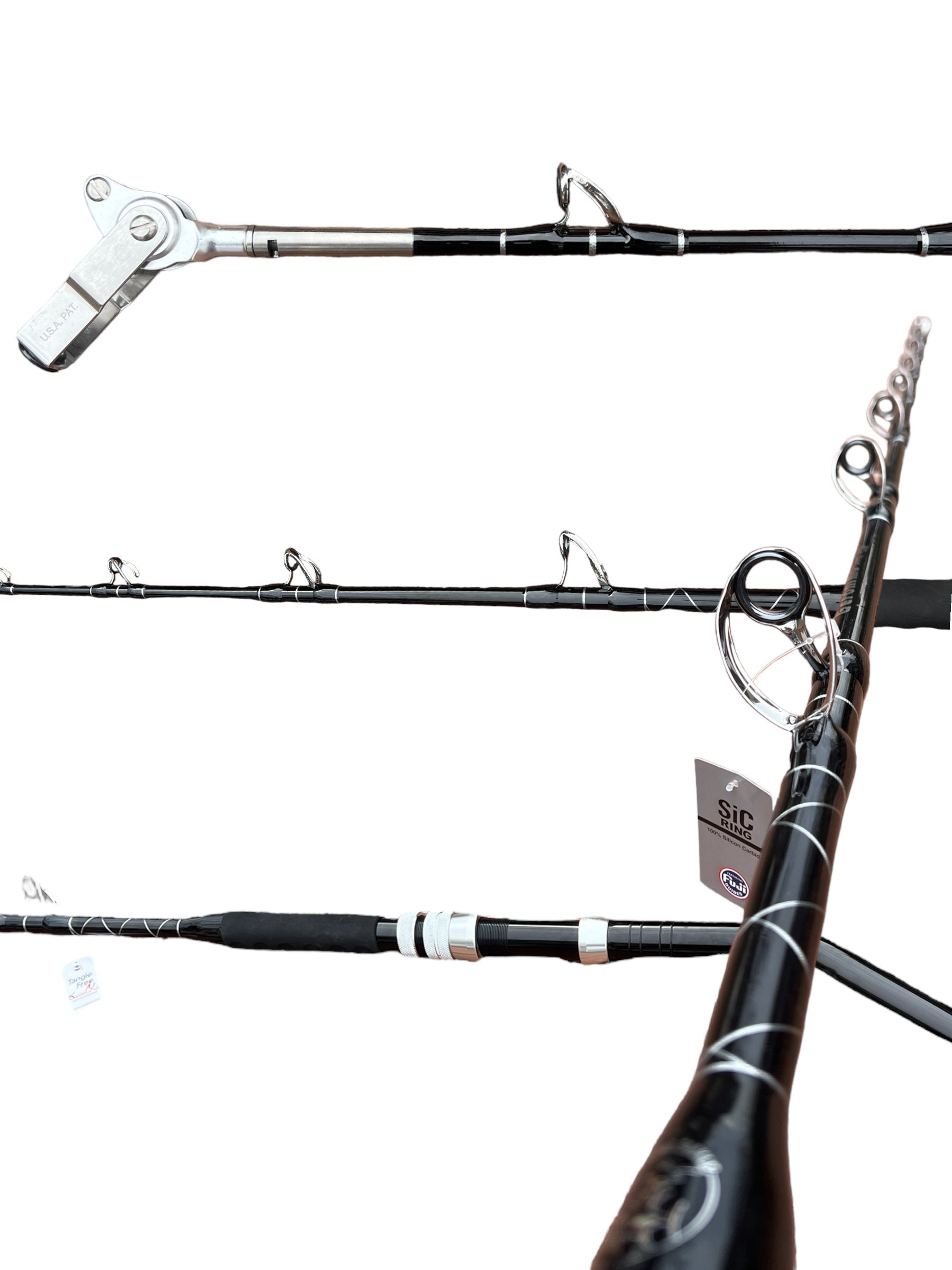  Geronimo Offshore Fishing Rod Carbon Fiber Long Bent Butt #2 :  Sports & Outdoors