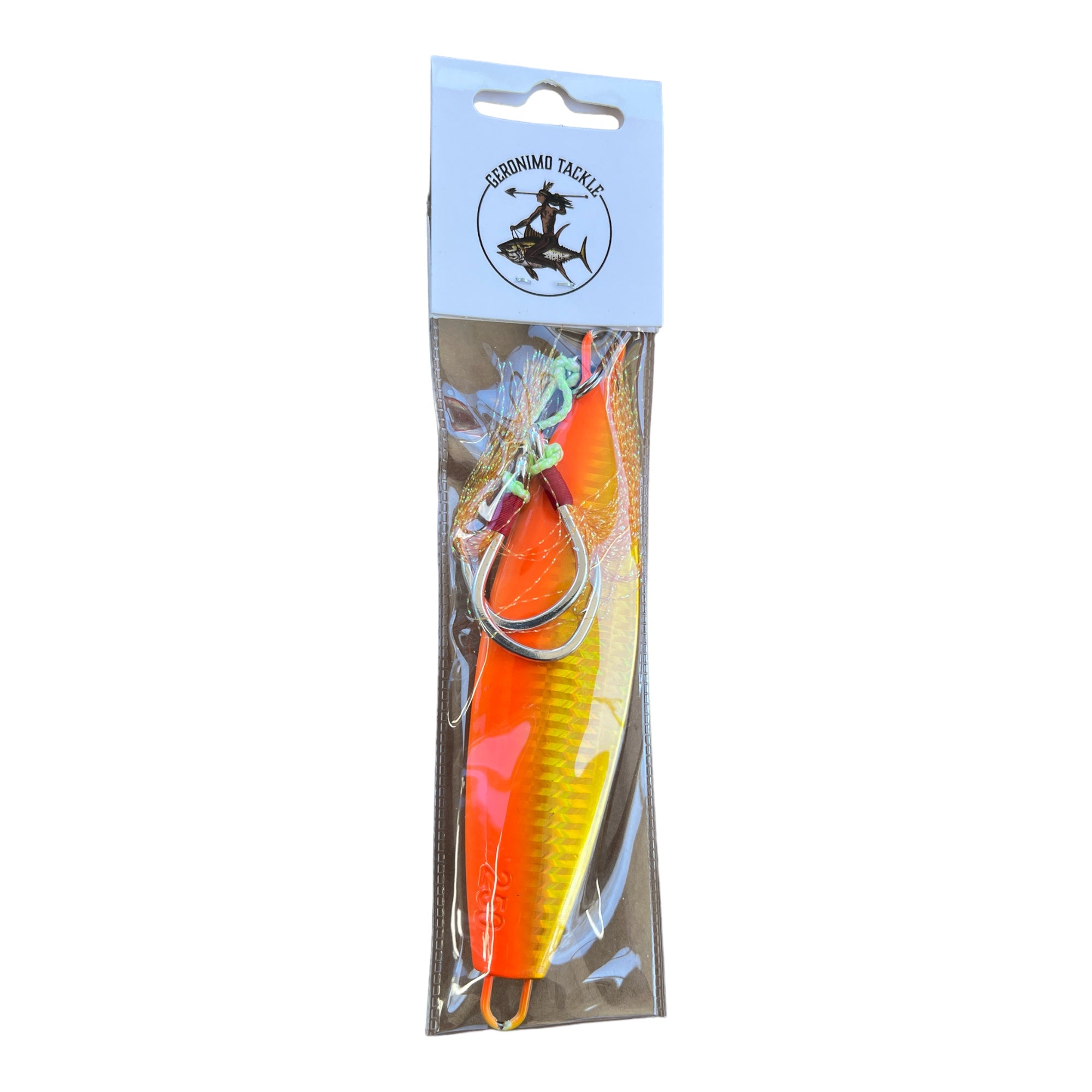 250G Butterfly Slow Pitch Orange/White - Rigged