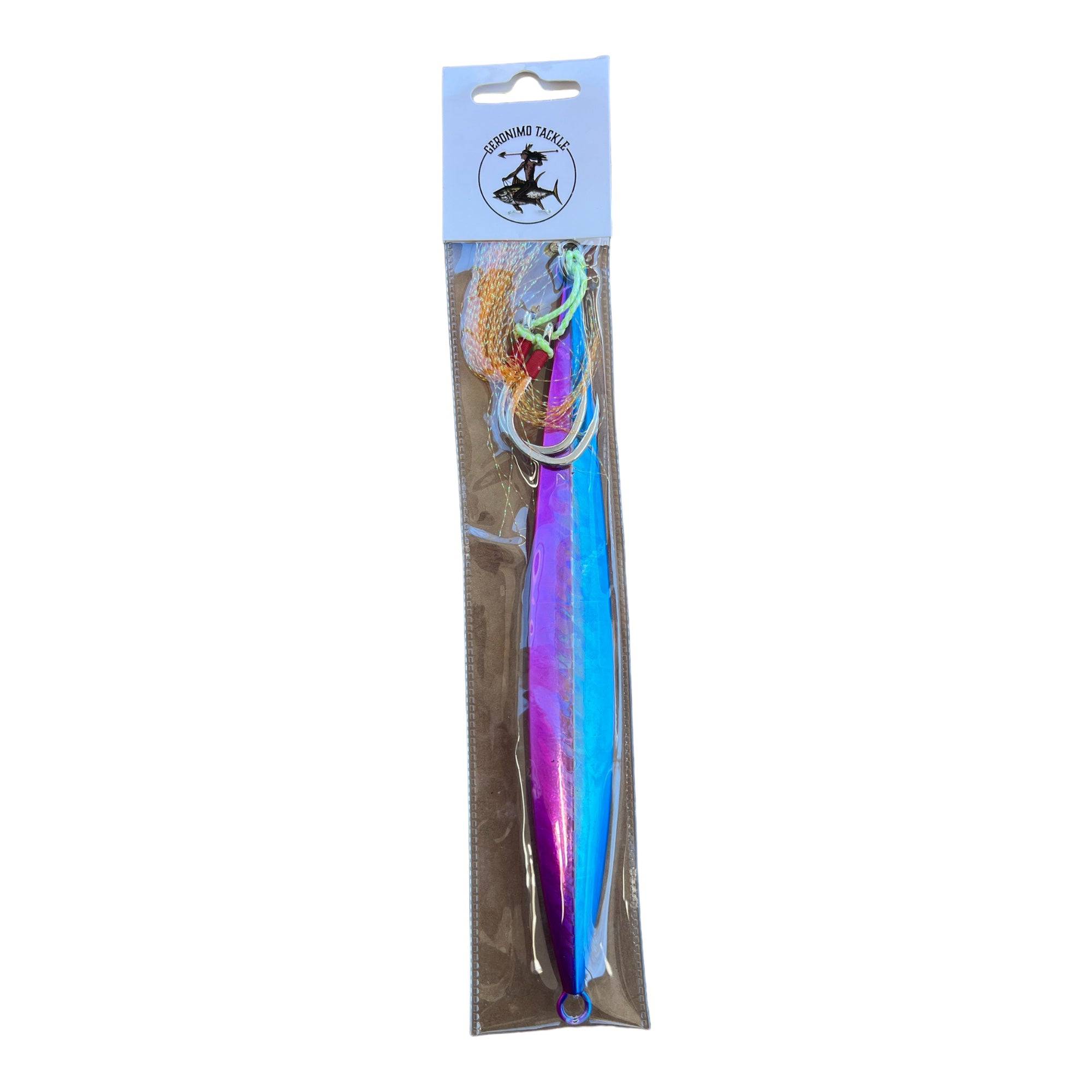 250G knife Slow Pitch Jig Blue/Silver/Pink/White- Rigged