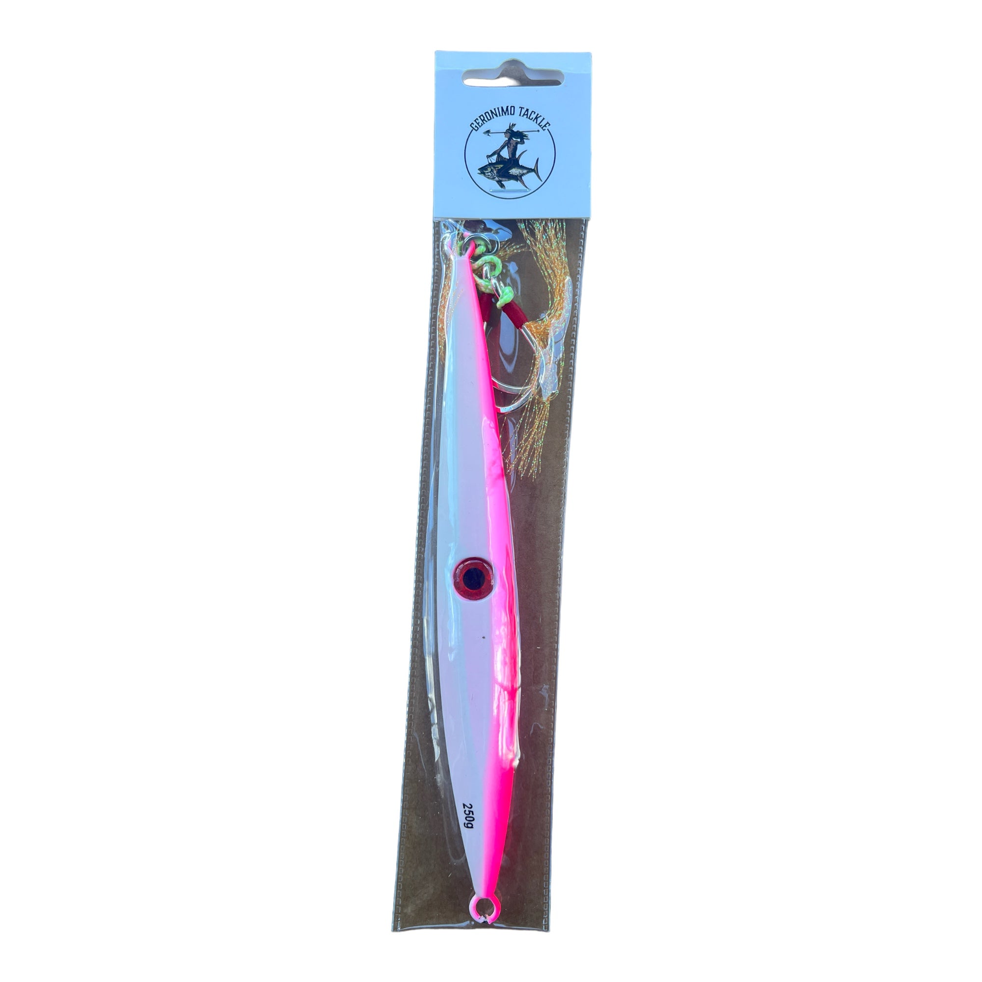 250G Knife Slow Pitch Jig Pink/White - Rigged