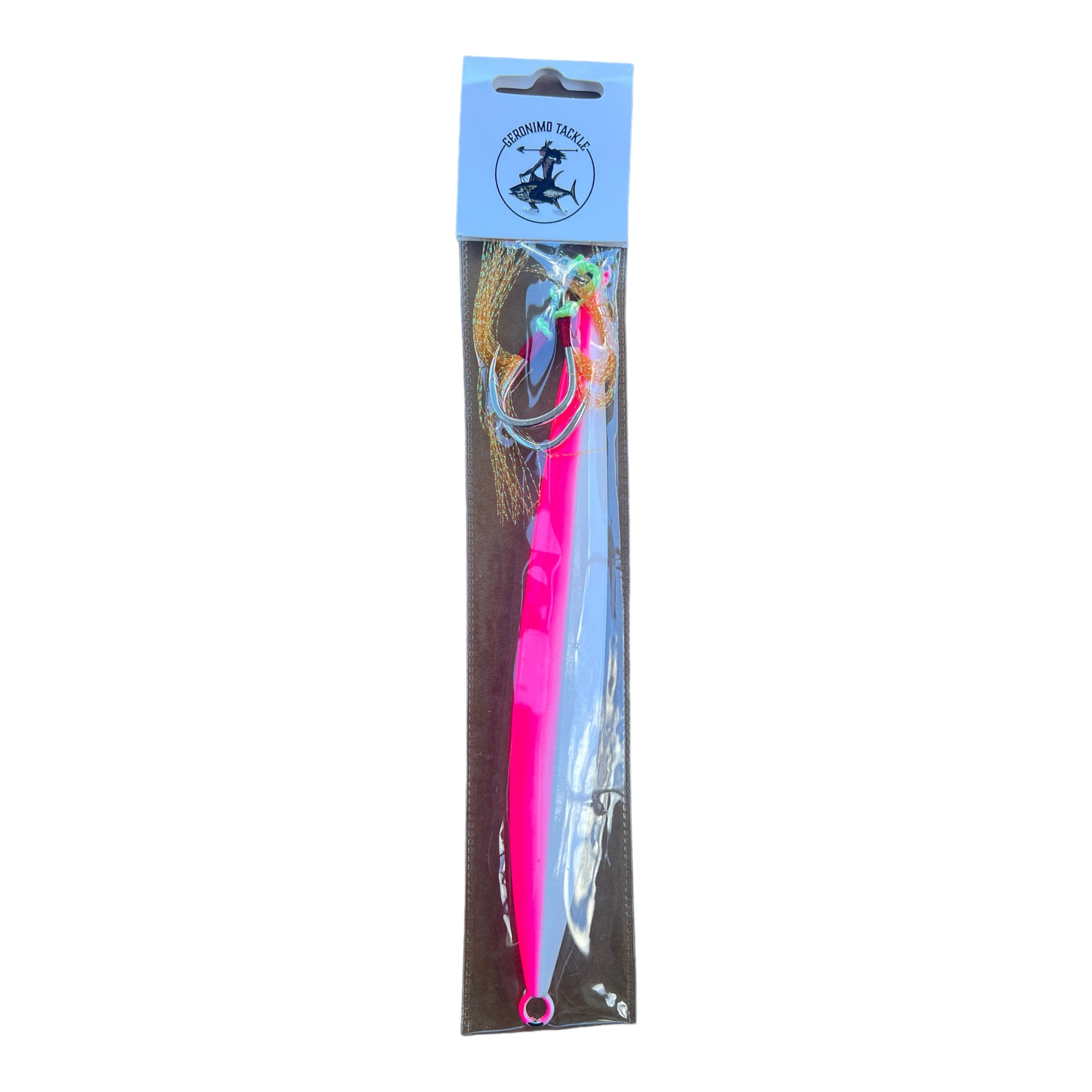250G Knife Slow Pitch Jig Pink/White - Rigged