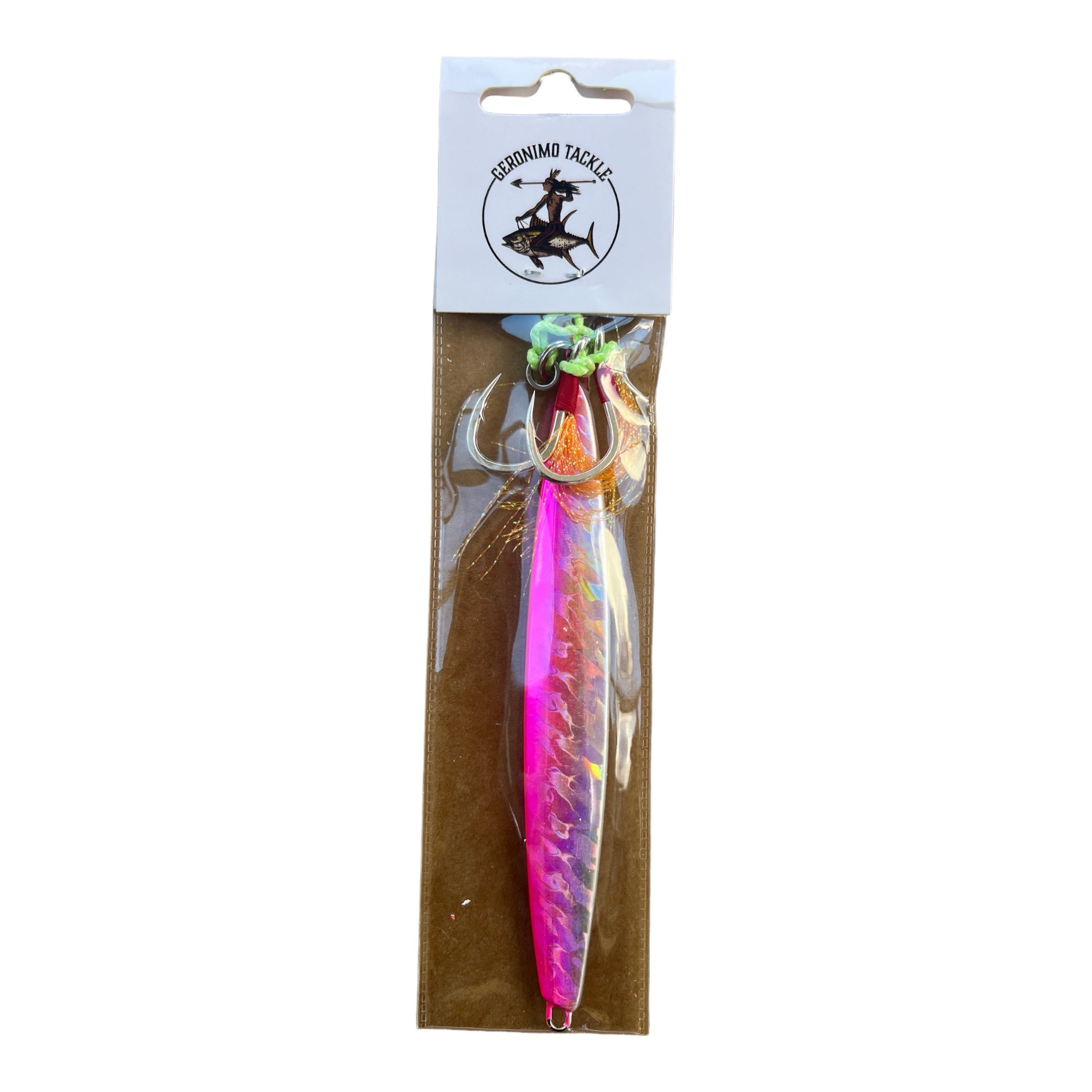 100G Knife Slow Pitch Jig Pink/Silver/White - Rigged