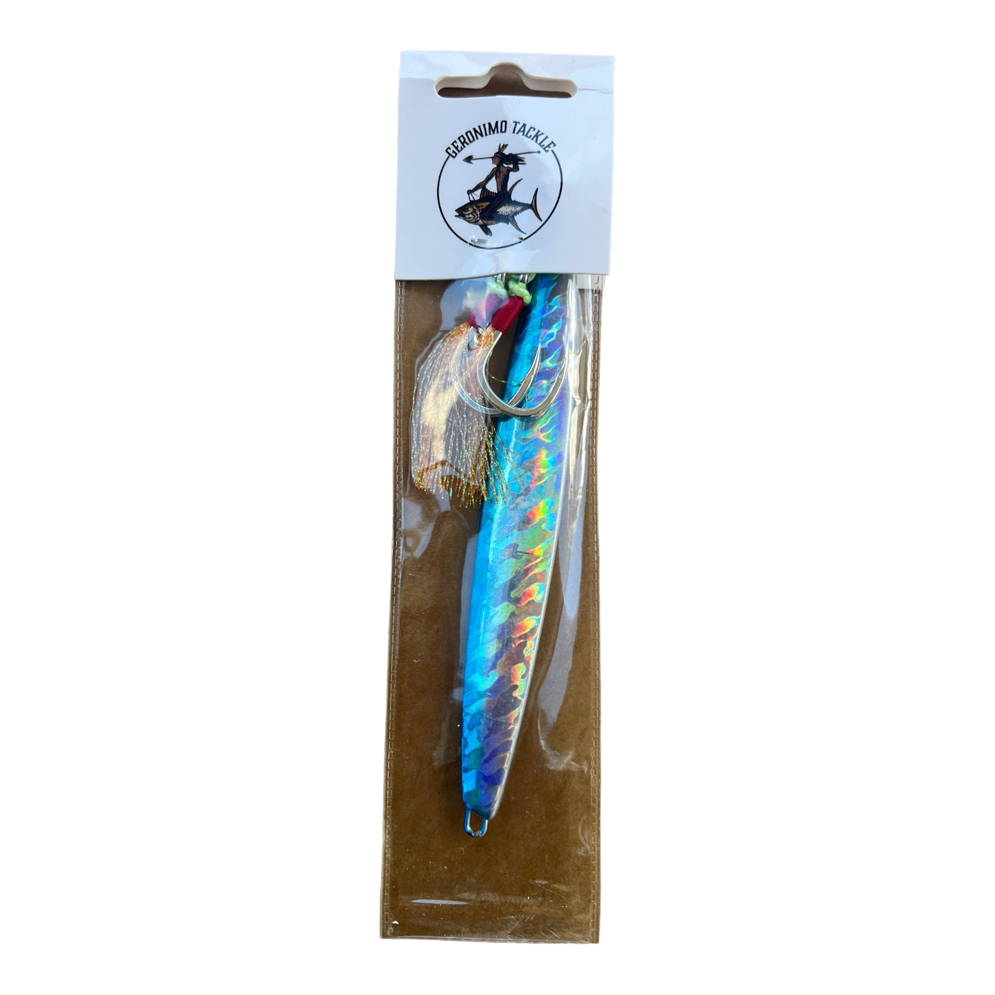100G Knife Slow Pitch Jig Blue/Silver/White - Rigged