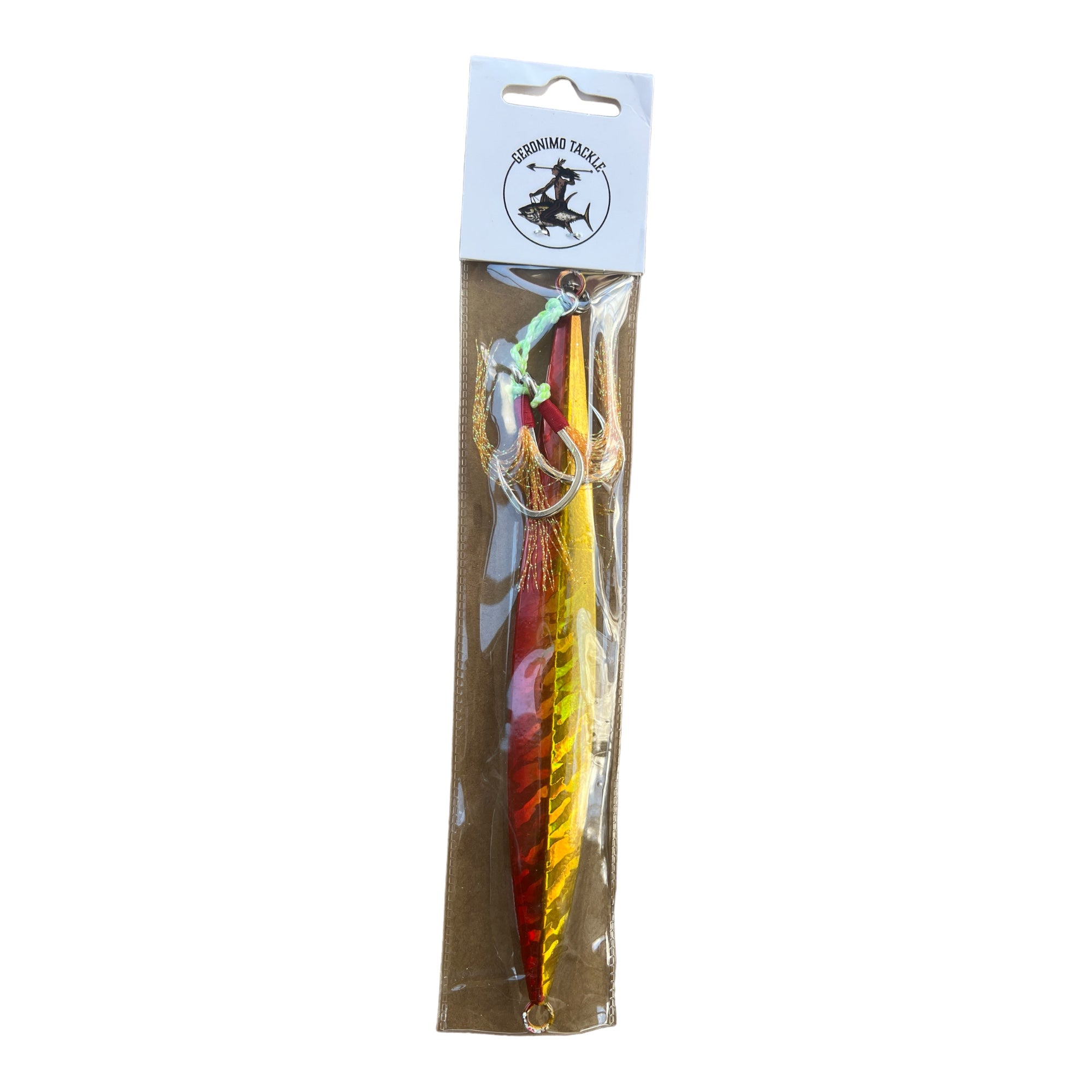 200G Knife Slow Pitch Jig Gold/White - Rigged