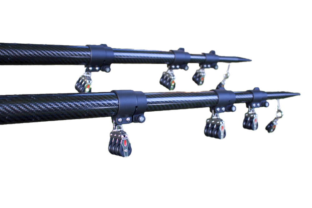 20' Carbon Fiber Heavy Duty Collapsable Fishing Outriggers
